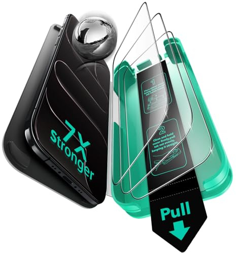ESR 3 Stück für iPhone 17 Air für Panzerglas, Armorite | 7X Stoßschutz, 9H+ gehärtetes Glas, One-Pull Schnellinstallation, Vollflächig Displayschutzfolie,UltraFit-Ablage,Blasenfrei