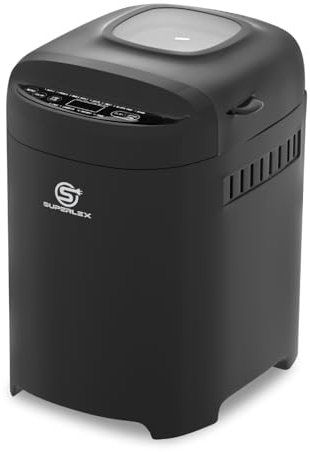 SUPERLEX Bread Maker Machine à pain 550 W avec 11 programmes, 2 tailles, 700 g, 900 g, écran LCD, minuterie 13 h, fonction maintien au chaud, panne de courant, mémoire pour petit déjeuner, cuisine