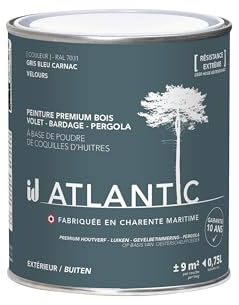 ID Peinture bois extérieurs - RAL 7031 Gris bleu Carnac- 750ML - ATLANTIC