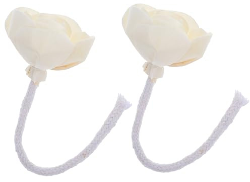 VALICLUD 2 Pezzi Diffusore di Oli Essenziali Fiore Sostituibile in Cotone e Legno per Ambienti Chiusi come Uffici e Hotel, Facile da Usare e Versatile
