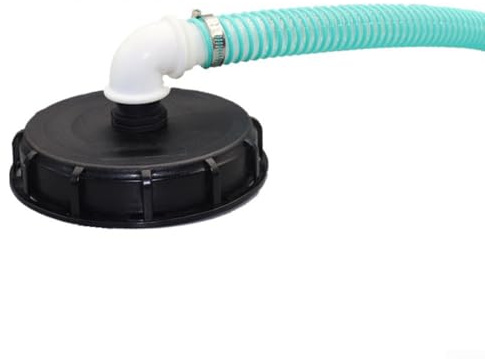 Autilyshop IBC - Set di accessori per riempitrice automatica DN150, con 25 morsetti a spirale da 32 mm e angolo di connessione a vite, per stoccaggio dell'acqua e pioggia in plastica (32 mm)