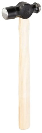PICARD Schlosserhammer 0,75 lb | DIN 1041 | 310 mm | 490 g | Kugelhammer mit Hickory-Stiel | Englische Form | Hammer mit Kugel für Schlosser & Handwerk | Picard Hammer | Handwerkzeug