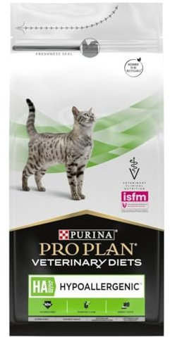 Purina Pro Plan Veterinary Diets HA Hypoallergenic Katze | 1,3 kg | Diätetisches Alleinfuttermittel für Kitten und ausgewachsene Katzen | Zur Minderung von Intoleranzerscheinungen