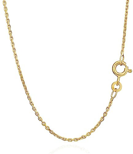 NKlaus 45cm Ankerkette 333 Gelbgold 8 Karat elegante Halskette filigrante Breite 1,2mm Collier 1,95g federleicht 8785