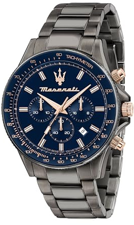 Maserati Orologio da uomo, Collezione Sfida, in Acciaio, PVD oro giallo, con cinturino in Acciaio inossidabile - R8873640005
