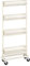 SONGMICS Carrello per Piccolo Spazio, Carrello da Bagno e Cucina con 4 Cesti di Filo Metallico, Salvaspazio, Assemblaggio Semplice, Ufficio, Soggiorno, Beige BSC065W01