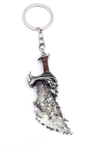 Feidiao God of War 4 Jeu Porte-clés Kratos Porte-clés Kui Ye Axe Marteau Modèle Hommes Cosplay Voiture Clé Chian (A)