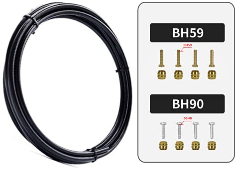 FOMTOR Cavi Freno Bicicletta, 2500mm Cavo Freno Bicicletta MTB Universale, Mountain Bike Brake Hose Hydraulic Disc Brake Oil Tube per Sistema BH59 BH90
