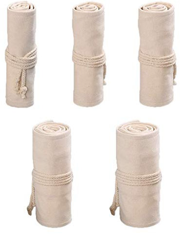 ZHINTE Mäppchen 12/24/36/48/72 Löcher Leinwand Roll Up Stift Vorhang Federtasche Etui Make-up Wrap Hold