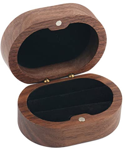 Cabilock Holz Ehering Ring Box Doppel Ring Box Fall Für Hochzeit Engagement Geschenkbox
