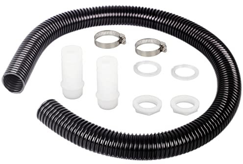 Kit connettore acqua per tubo di scarico, 32 mm acqua Butt connettore tubo collegamento kit per trasporto pioggia, unione 2 mozziconi d'acqua e barili pioggia insieme1 m tubo flessibile di