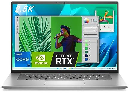 Dell Inspiron 16 Plus 7630 Intel Core i7-13700H Ordinateur Portable 16 16:10 2.5K Platinum Silver 16 Go de RAM SSD 1TB NVIDIA GeForce RTX 4060 Win 11 Home Clavier AZERTY Français
