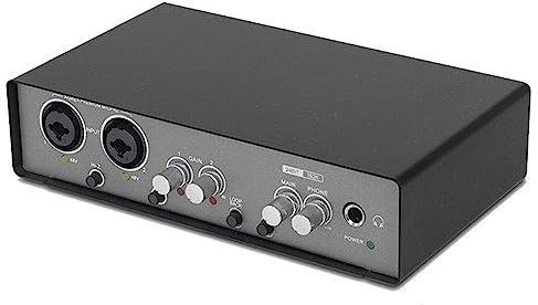 Kahdsvby Tarjeta de sonido de interfaz de audio de 24 bits/192 KHz convertidor AD para guitarra eléctrica grabación en profesional estudio cantando