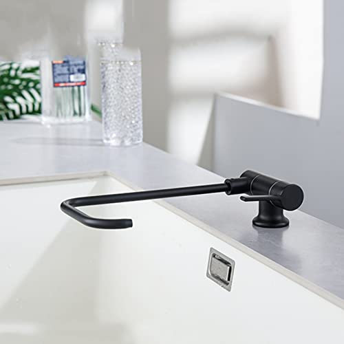 Küchenarmatur für Umkehrosmoseanlage Trinkwasserhahn mit 360 ° Drehung Einzel Kaltwaschbecken Wasserhahn-Schwarz