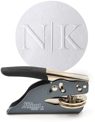 Sealed® Prägestempel personalisiert mit Wunschinitialen für Hochzeit und besondere Anlässe - Elegante Prägezange für Papier mit 2 Buchstaben (Design 'Abigail')
