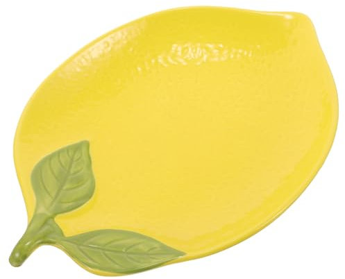 HOLIDYOYO Zitronen-küchenplatte Zitronenförmige Schale Keramik-dessert-servierschüssel