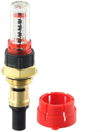 DN25 Fußbodenheizungskrümmer Durchflussmesser ABS Messing Material Durchflussmesser Ersatzregler für Wasser Fußbodenheizung Krümmer 0–5 l/min Durchflussmenge (1 Stück)