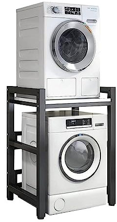 FFFDC Support de sèche-Linge réglable en Hauteur, kit d'empilage Portable pour Machine à Laver et sèche-Linge à Chargement Frontal, Charge maximale 300 kg sur unité de Support de rangeme
