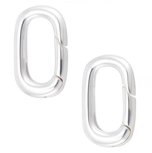 SUNNYCLUE 1 låda 2 st 925 sterling silver fjäder grind ring ovalt fjäderlås armband halsband stängningar kontakt små klämspännen karbinhake snäppklämma ringar för smyckestillverkning gör-det-själv