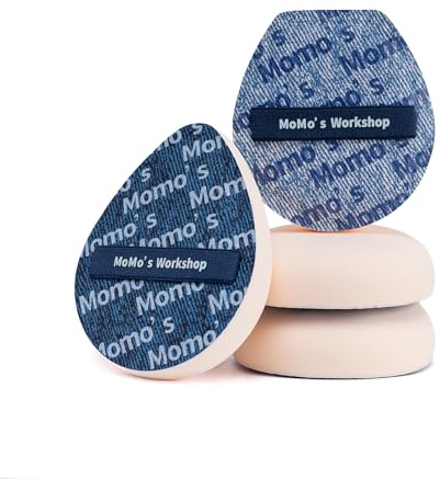 Momo's Workshop Puderquaste, Make-up-Schwamm für flüssige Foundation, ultraweiche Gesichtspuderquaste, leicht zu reinigen, für Kissen/Creme
