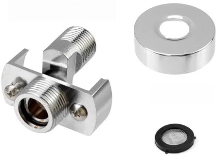 txuzong Excentricas grifo, Adaptador grifo ducha, Ajuste el ángulo de 0 a 40°, Galvanoplastia, con Cubierta Decorativa, Adaptador Grifo Ducha, Embellecedor grifo ducha