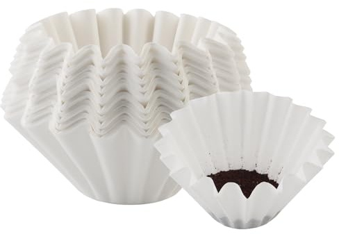 Coffee Filters Disposable, 100Pc Coffee Filters Basket 1-4 Cups Natural Paper, Thicken Coffee Filter Paper Basket Fit for Pour Over Coffee Dripper and Drip Coffee Maker, White