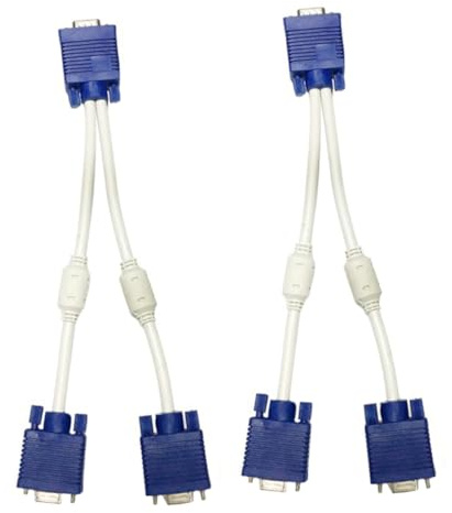 LOORGVEL 2pièces Câble Répartiteur Vga pour Écran LCD Adaptateur Vidéo à Double Sortie Vga Fil De Mise Miroir pour Téléviseur