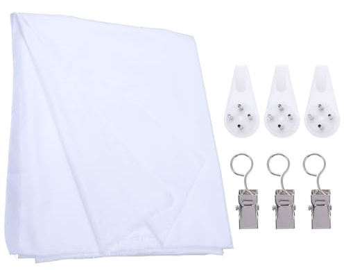 FIXOSHEE Toile de Fond Photo Blanche 24X2M en Polyester Anti-Reflets pour Photographie de Portrait et Vidéo Tissu Drapé Résistant aux Plis Décoration Mariage et Studio