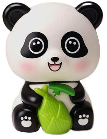 Panda Wackelfigur – Bringt Glück Und Lächeln | Armaturenbrett Deko Mit Automatischem Nickkopf | Zuhause, Büro, Autoinnenraum – Stabiler Rutschfester Standfuß, Lustiges Geschenk Geburtstag Weihnachten