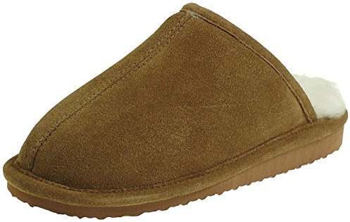 Harrys-Collection Lammfell Hausschuhe - 100% Merino Pantoffeln für Damen & Herren - Atmungsaktiv & Durchblutungsfördernd - Leder Hausschuhe