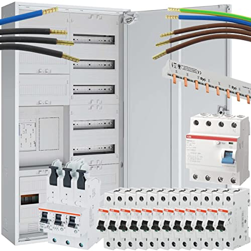 WITTKOWARE Zählerschrank-Komplettset eHZ 1Z/1R | 5-reihig mit APZ-Raum & HLAK | VDE-AR-N 4100 Einfamilienhaus-Verteiler inklusive 35A SLS, FI-Schalter & 12x B16A Automaten