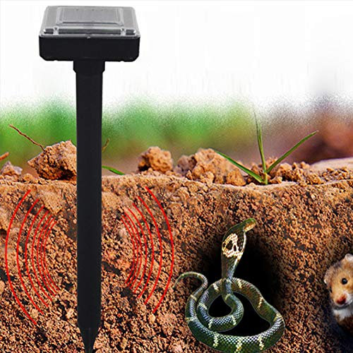 Harddo Solar Power - Repellente per animali a ultrasuoni, a batteria, impermeabile, per esterni, per roditori con topo di serpente