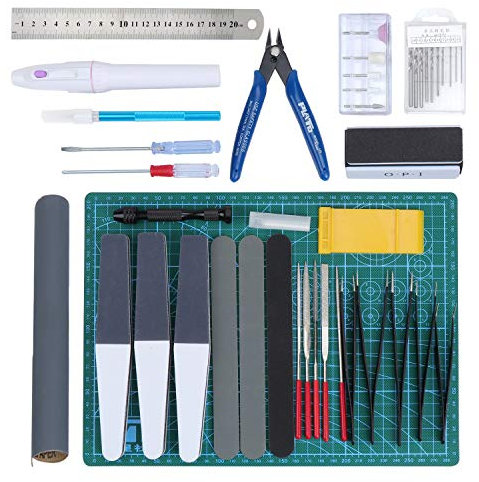 HSEAMALL 33 PCS Kit de Herramientas Modelismo,Gundam Model Kit Modelismo Maquetas Gunpla Fabricación Construcción de Pasatiempos Herramientas Básicas de Modelador