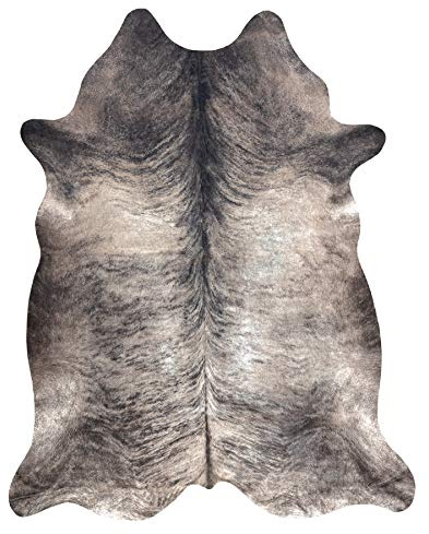 rugsx Teppich künstliches Rindsleder, Kuh, grau Leder 100x150 cm