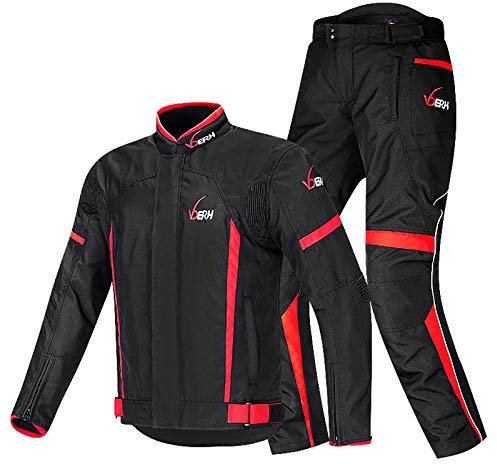 Chaqueta de Moto con Dispositivo protección y Forro Interior térmico. Chaleco térmico Manga extraíble con Certificado CE para Chaqueta Motocicleta de Carreras de 4 Estaciones E,M