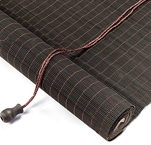 ZH-VBC Bambusrollo Fenster, Schnurzug Sichtschutz Jalousie, Schattierungsrate 55% Holzrollo, für Außen/Innen/Garten/Restaurant, Anpassbar, 60cm / 80cm / 100cm / 120cm / 140cm Breit,120x200cm