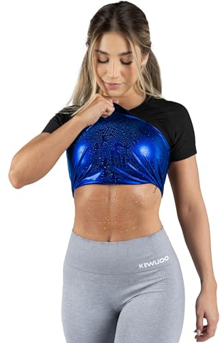 Kewlioo Women's Heat Trapping Sauna Shirt - Sweat Vest Compression Shapewear - Sauna Suit Top, Black, XL