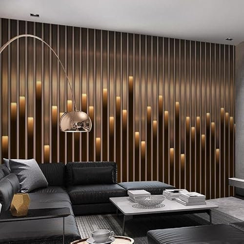 3d metal vertical strip high-end light luxury decoration club front bar background wall hotel restaurant wallp 3d tapete Vlies effekt TV die fototapete Wandbild Wohnzimmer Schlafzimmer-150cm×105cm