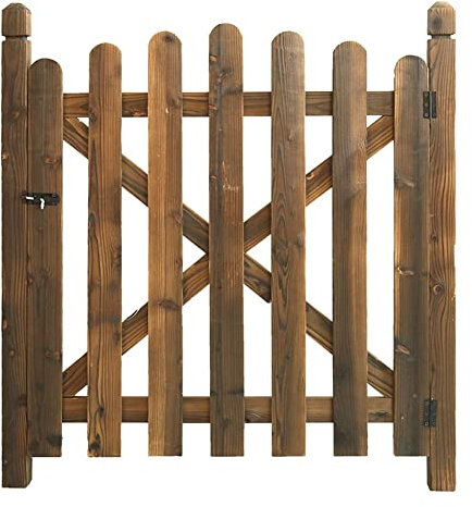 Holzzaun-Tore Bausatz, Alte Holztore Einfacher Zaun Für Einen Kleinen Garten Bewegliche Halbtauben-Tore Für Villeneinfahrt, Gartentore, Grundstückshöfe Schuppen-Türen (Farbe : Brown-B, Größe : 104x1