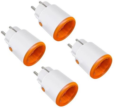 PHOVOLT ZigBee Smart Socket 16A, 3680W Alexa Smart Plug mit Leistungsmesser, Sprachsteuerung, Timer, Überspannungsschutz, App-Fernbedienung Kompatibel mit Alexa, Google Home. HUB erforderlich (4 Pack)