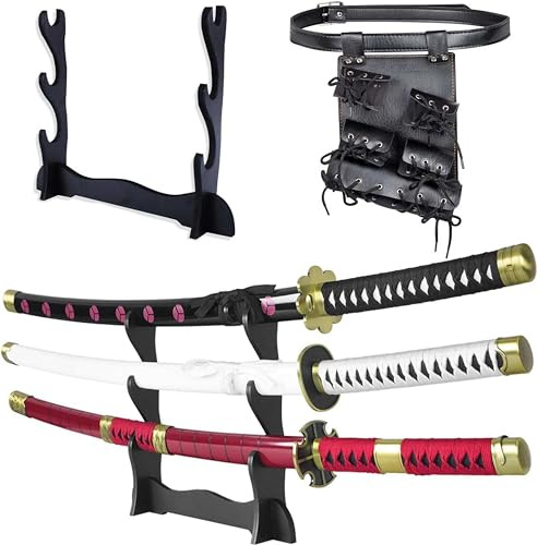Bamboo Anime Katana Cosplay Sword, Katana Sword 105cm 41 Inch a variety of styles to choose from - 3 pieces set