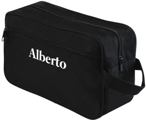 Neceser Personalizado Negro con Nombre para Hombre, Regalo Original