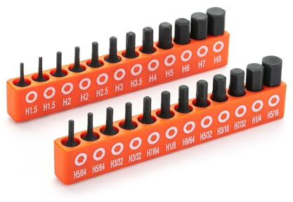 BatesTamper ProofTorxBitSet, 13 Pieces T4-T40, Torx Security bit, Star bit, 1/4 Hex Set