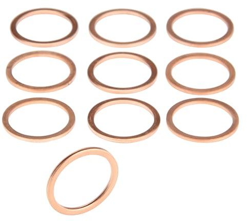 Citomerx 10 Stück Dichtring 18x22mm Dichtung Ölablassschraube | Kompatibel mit Simson S50 KR51 Star Habicht Duo