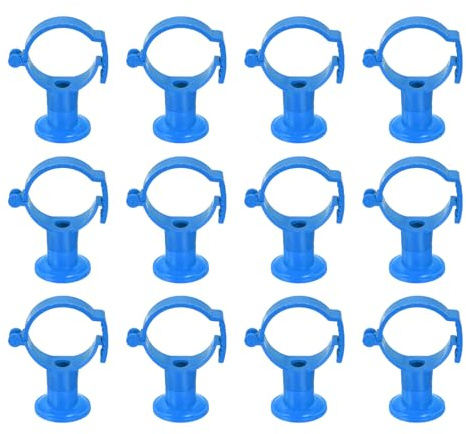 sourcing map Lot de 12 colliers de serrage en PVC avec base, adaptés pour tubes de 32 à 50 mm de diamètre extérieur, collier de serrage en plastique ajusté, support de tuyau d'eau pour connexion de