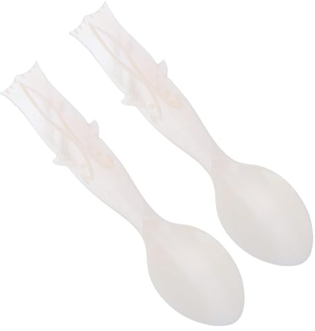 OSOLADY 2piezas Cucharas De Nácar Cucharitas De Postre Versátiles Para Helado Caviar y Para