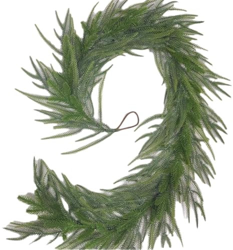 Kioball Artificial Pine and Cypress Vines Wedding Christmas Holiday Decorations Simulated Pine Needles Simulated 1.5 Meters