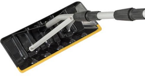 SOARS Rastrello da neve per tetto in alluminio, pala da neve con manico telescopico 200-630 cm, strumenti di rimozione della neve con protezione dei bordi, per tetto, auto