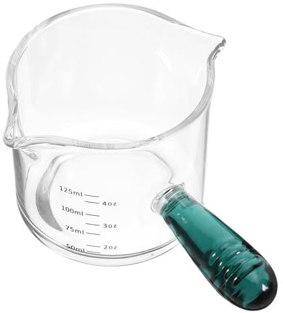 MUCKLILY Tazzina Da Espresso Con Beccuccio Doppio Misuratore Per Latte Bicchiere Elegante Con Manico Per Bar e Feste