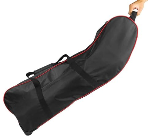 Accesorios Patinete Electrico Bolsa de almacenamiento con cremallera for patinete eléctrico, bolsa de almacenamiento impermeable negra con 3 ruedas, plegable, 10 pulgadas Bolsa para Scooter Eléctrica